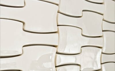 ModCraft dimensional wall tile InterLock in white glaze