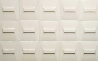 ModCraft dimensional wall tile Peak in white glaze