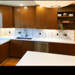 Dimensional wall tile Interlock kitchen update